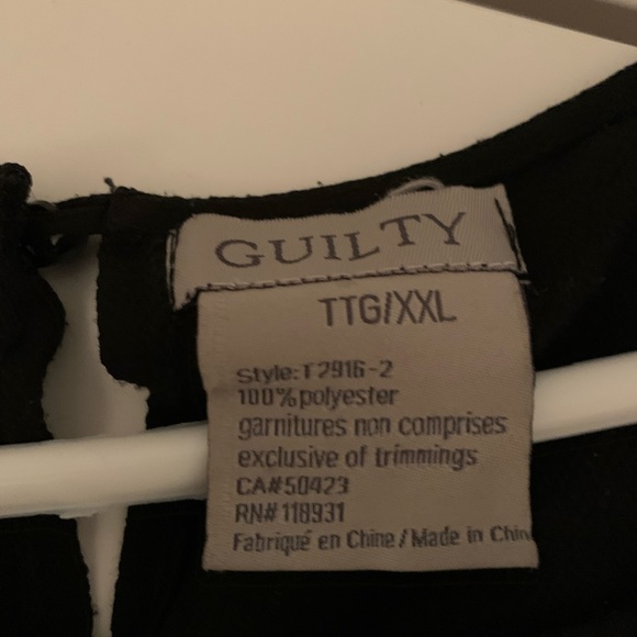 Black blouse with ruffled short sleeves - Picture 3 of 3